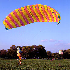 Trying Paragliding in English Garden