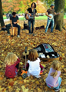 Golden October in the English Garden of Munic