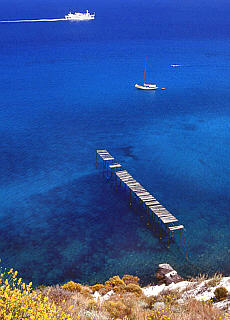 Lonesome pier at Capo Rosso