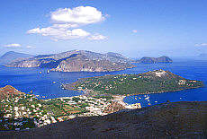 View on Vulcanello and Lipari