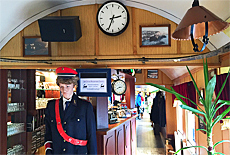 Nostalgisches Eisenbahnrestaurant in DDR Waggons