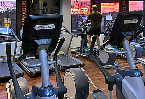 Fitness Training in GYM at sunset