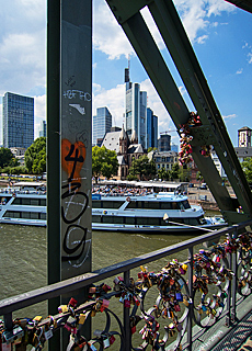 Skyline Frankfurt vom Eisernen Steg