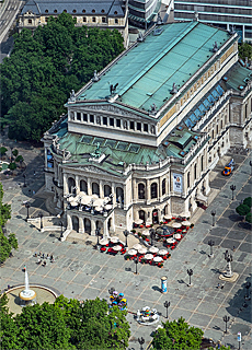 Frankfurt Opera seen from Maintower Viewing platform