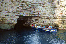 Chalk cliffs and Grottos near Mattinata