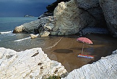 Lonesome sandy beach near Vieste