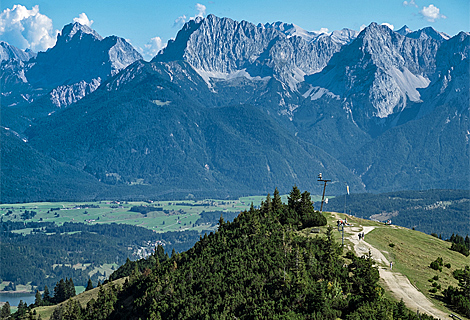 Blick vom Wank zur Zugspitze