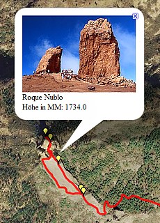 GPS-Track of climbing Roque Nublo