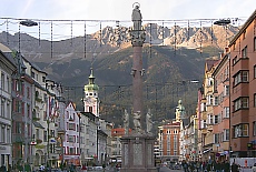Anna column in Innsbruck Maria-Theresia-street