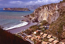 Sandy beach near Praiano