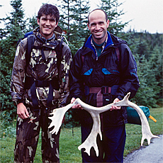 Outdoor fans in the wild found reindeer antlers