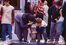 Islamist pilgrim in Mevlana monastery in Konya