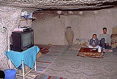 Family living in a fairy chimney