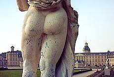 Sturdy breasts in royal garden Karlsruhe