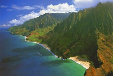 Napali coast seen from Helicopter