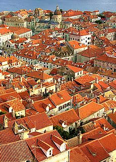 Over the tiled roofs of Dubrovnik
