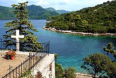 Saltwater lake on Mljet island