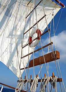 Windjammer masts and rigging