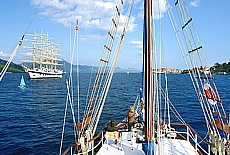 Tall ship Starclipper at Korcula