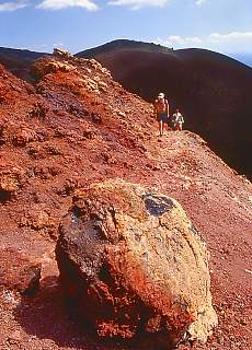 Hiking on the volcano Teneguia