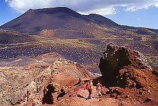 Hiking on volcano Teneguia