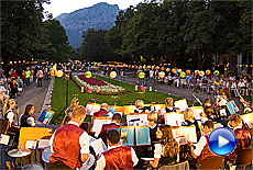Video Lampionfest mit Musik im Kurpark Bad Reichenhall
