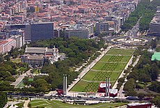 Airshot of Parque Eduardo VII and Praqua Marqus de Pombal