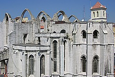 View from Elevator de Santa Justa to ruin Ingreja do Carmo