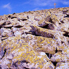 Lusen with summit cross