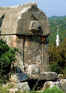 Lycian sarcophagus with the minaret of agiz