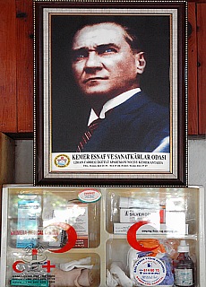 Still life Ataturk portrait with medicine cabinet of Ekin Pansiyon
