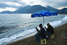 Fishermen on the beach of Cirali