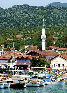 Fishing boats in the harbor of agiz