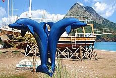 Dolphin memorial in Adrasan