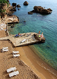 Dream beach in the coastal cliffs of Antalya