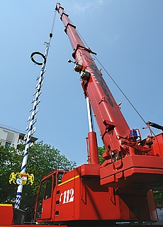 Maypole festival in Munich Untergiesing