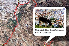 GPS-Track of high route hiking around Chefchaouen (8 km)