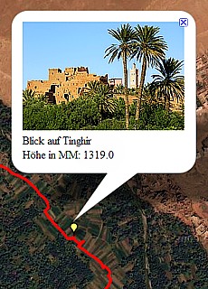 GPS-Track hicking around the mesa of Tineghir (4,95 km)