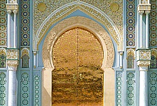 Verschlossene Tore des Knigspalastes in Rabat