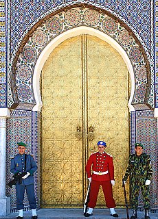 Morocce Soldiers at the Royal Palace in Fez