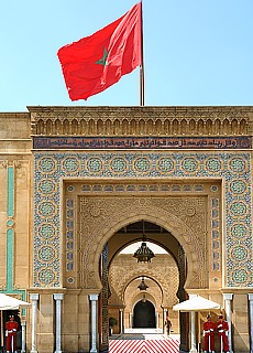 Moroccan Soldiers in front of Royal palace in Rabat
