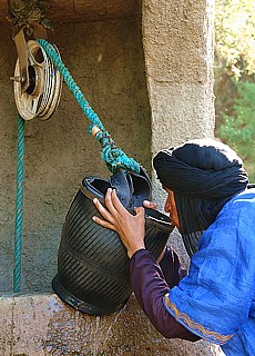 Drinking water fountain in Dades valley