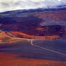 Haleakala sliding sand trail