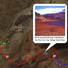 GPS-Track des Maui Haleakala sliding sands trail
