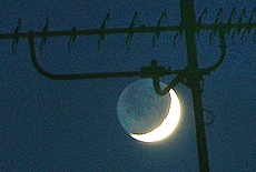 Partial eclipse of the moon over Munich