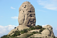 Hiking on the sawed mountain Montserrat