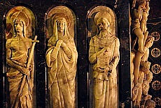 Alabaster Statues in Monastery Montserrat