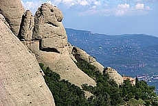 Bizarre rock formation at mount Montserrat