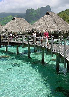 Overwater Bungalows on Moorea