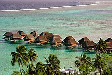 Harbour and Overwater Bungalows on Moorea